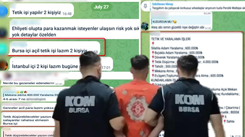 Bursa'da Çetelere Karşı Silahlı Eylem ve Eleman Temini Operasyonu