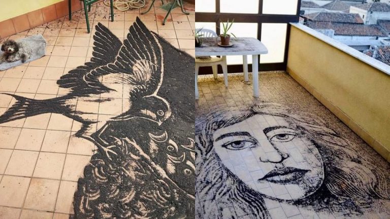 Yerel halk Etna yanardağının küllerinden sanat eserleri yaratıyor