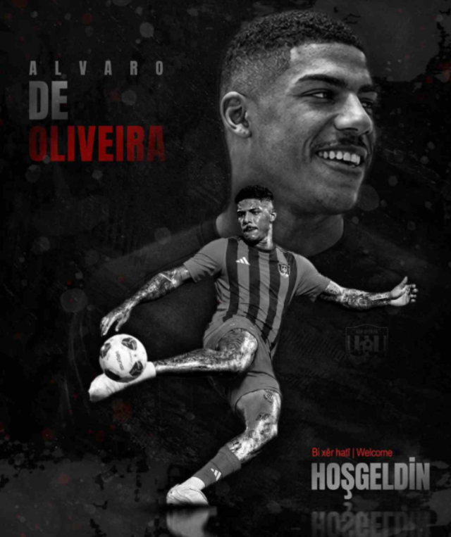 Vanspor FK, Alvaro de Oliveira ile 2 yıllık sözleşme imzalandı